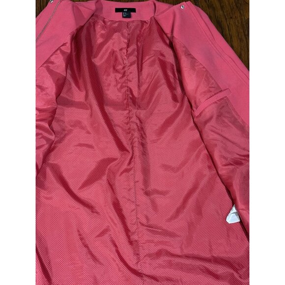 H&M womens Size 10 Coat Jacket Elegant Formal Blazer Pink Workwear Outwear - Picture 10 of 11